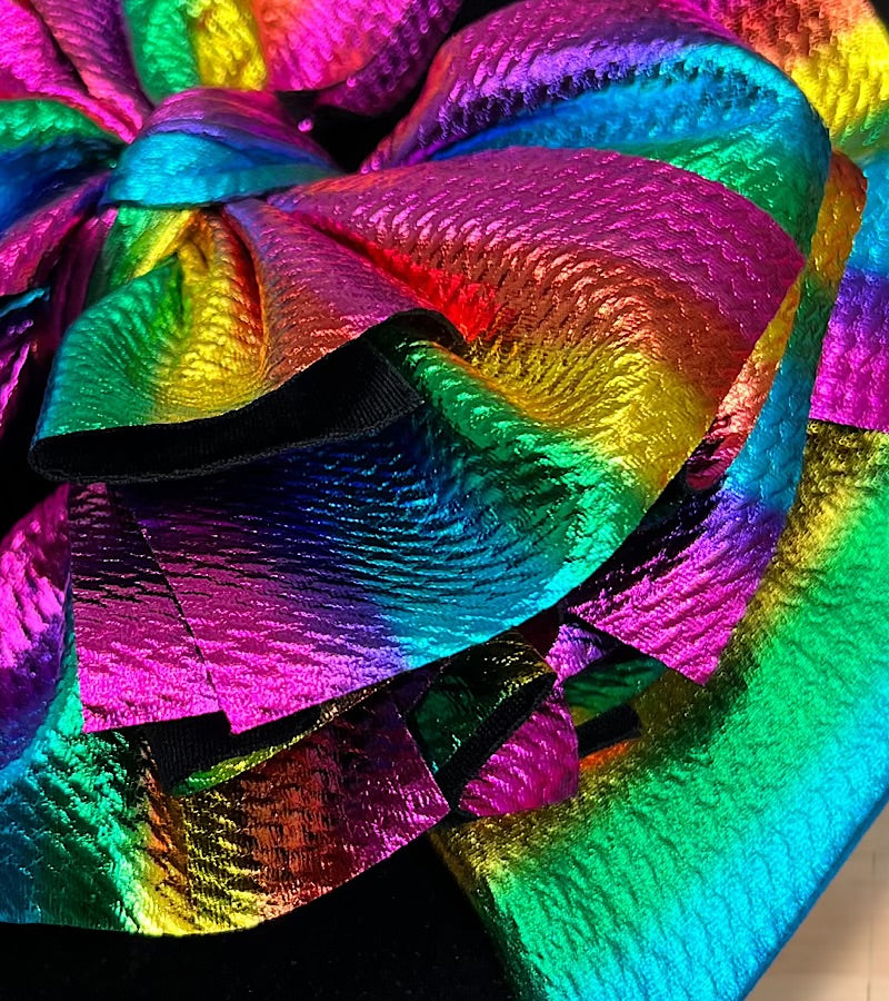 metallic tie dye printed large headbands. F-DLH2448K
