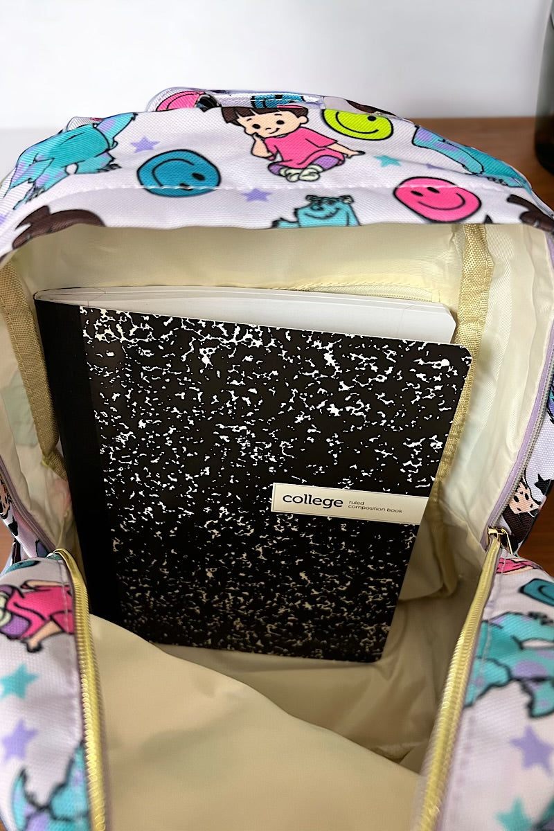 Monters printed Small size backpack. BP-202323-30