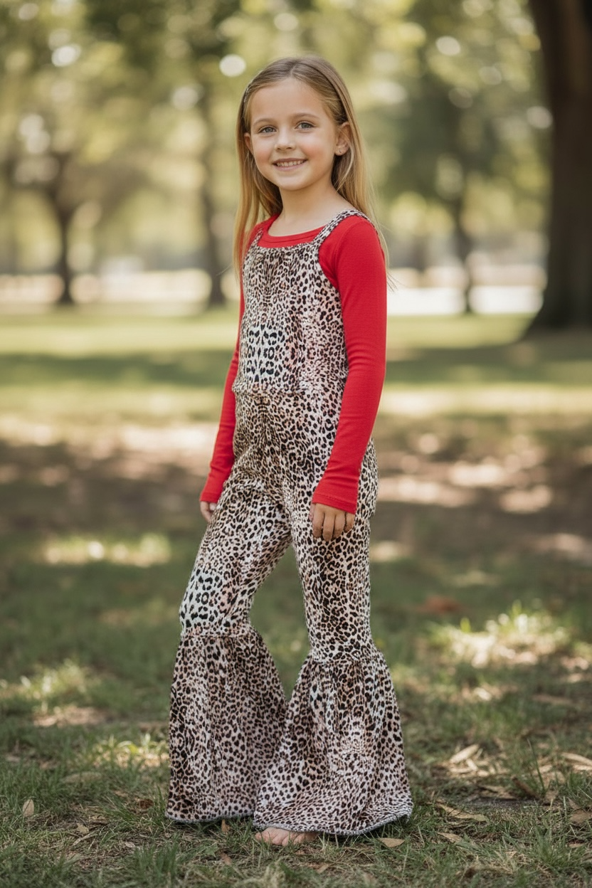 Cheetah printed jumpsuit. (Shirt not included)