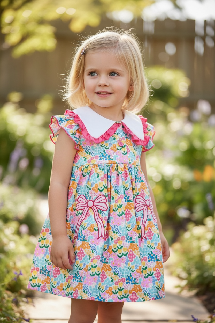 Floral tiered printed dress.