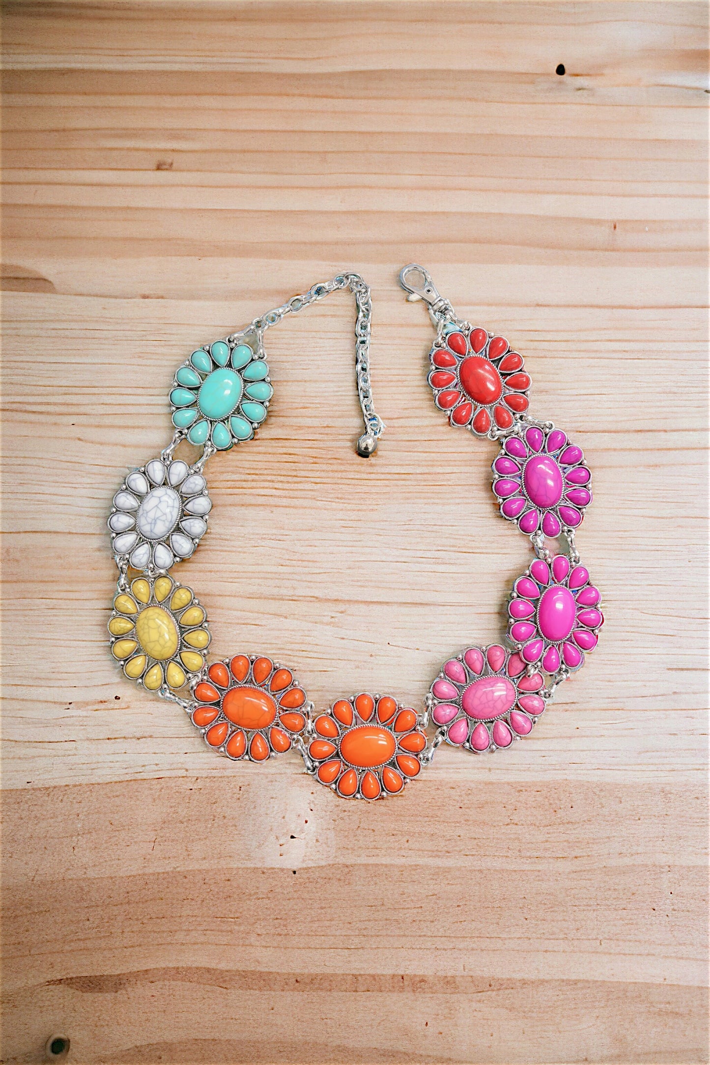 Multi-color concho belt. C-2024