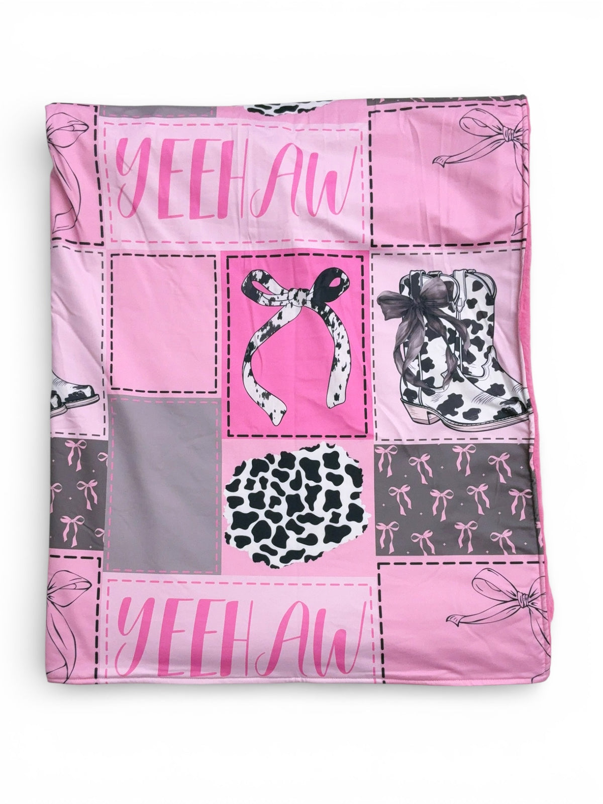 50" x 60" Yeehaw, coquette /western printed throw blanket. BL111305-50*60inches