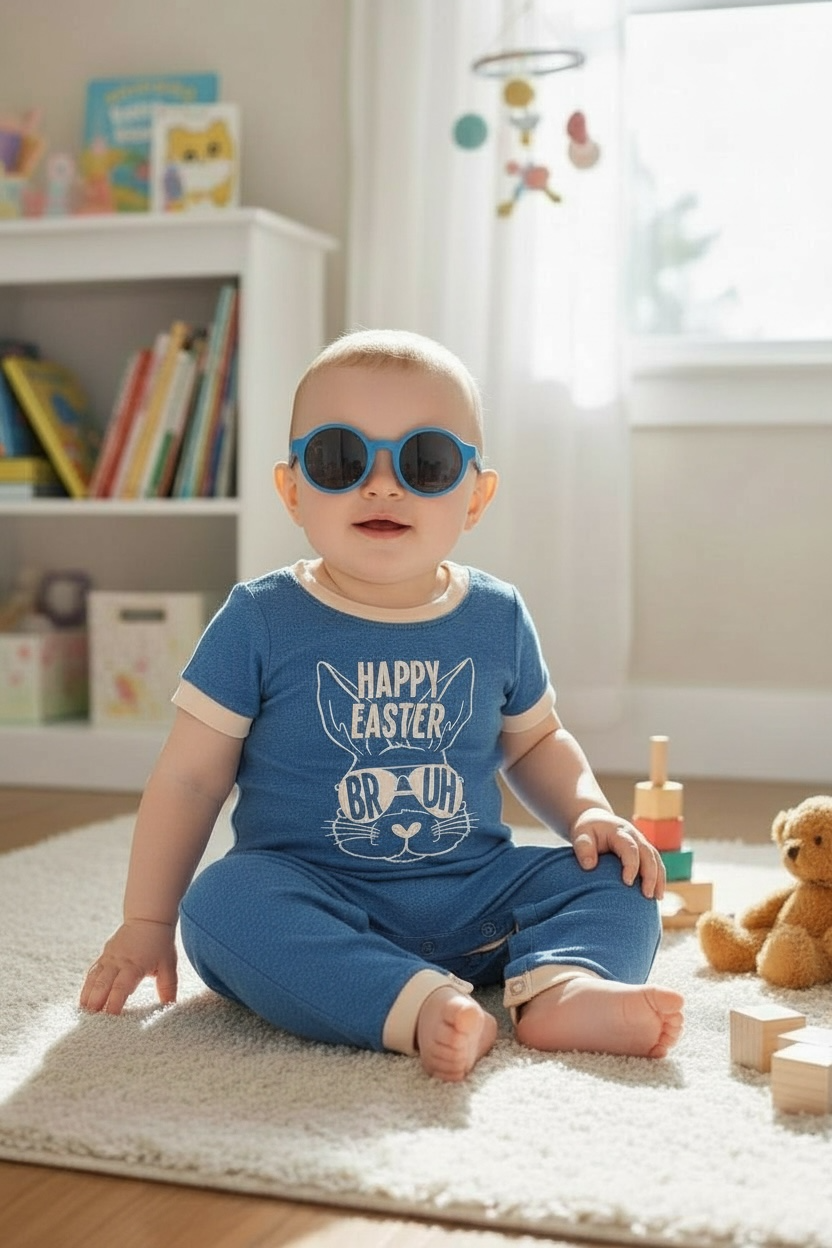 Happy Easter Bruh" Boys baby romper. RPB60027