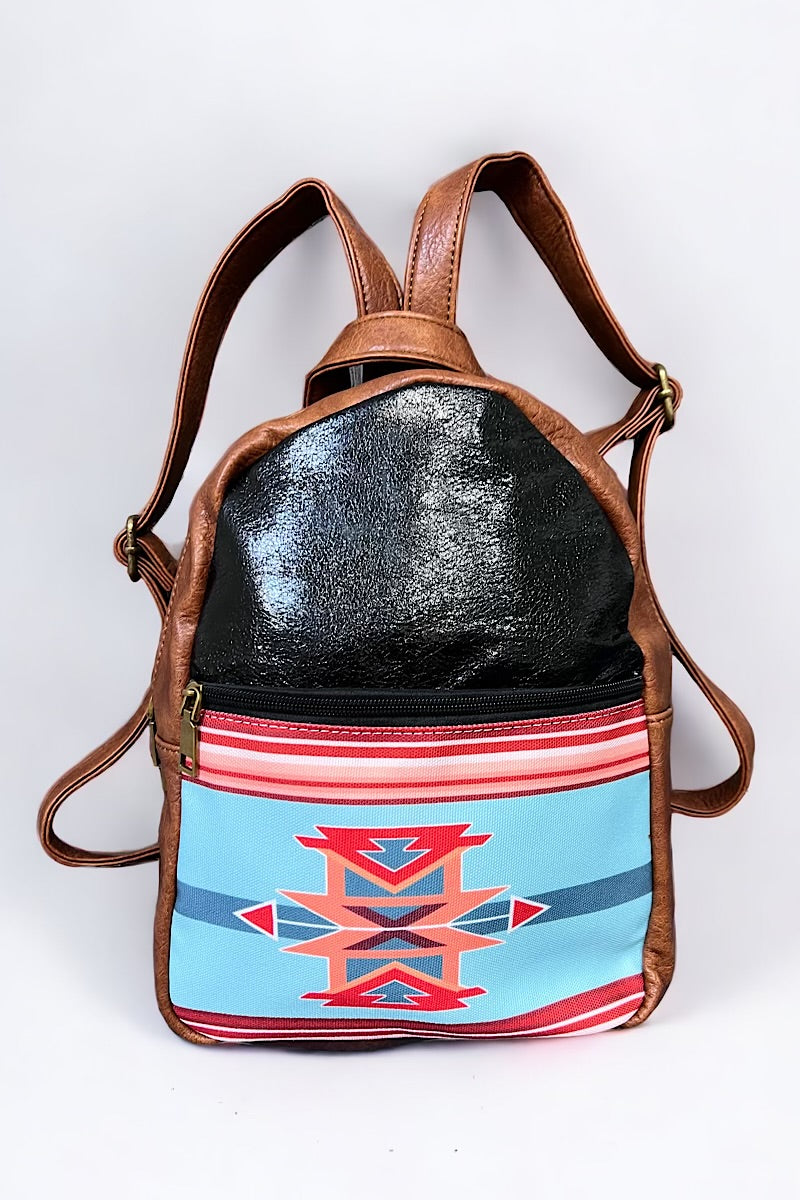 Girls & women mini aztec printed backpack. BBG65153006 S.