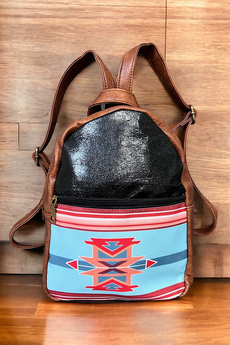 Girls & women mini aztec printed backpack. BBG65153006 S.