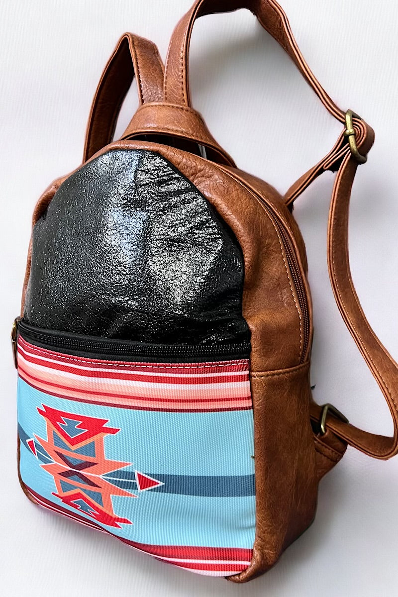 Girls & women mini aztec printed backpack. BBG65153006 S.