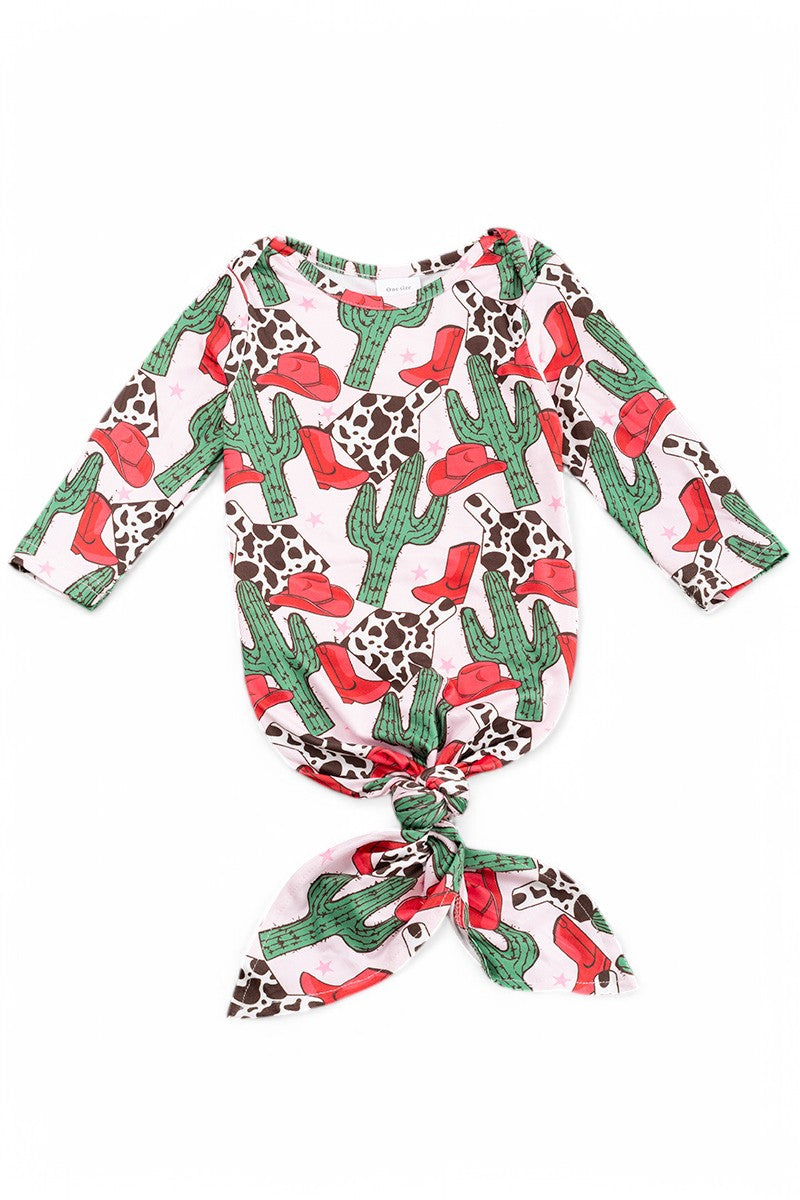 Cactus printed girls baby gown, Choose your favorite.