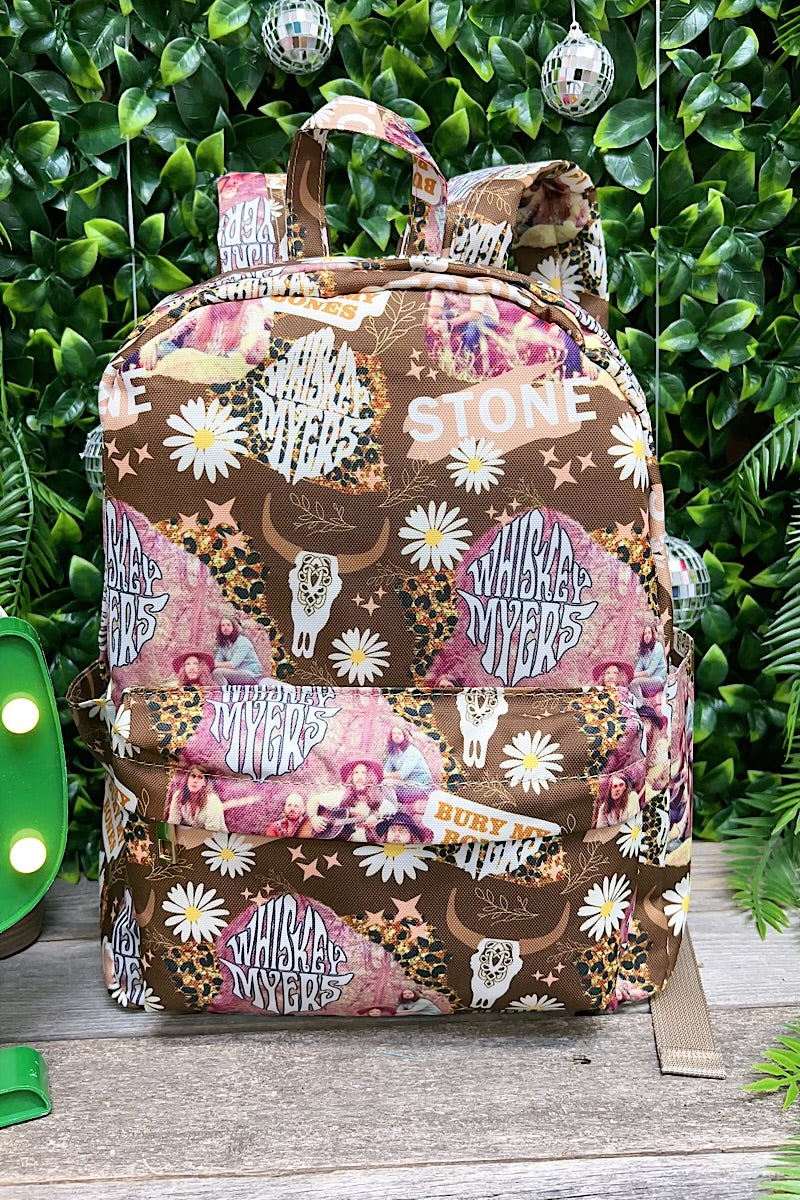 Multi printed, daisy character Medium size backpack. BP-202323-5
