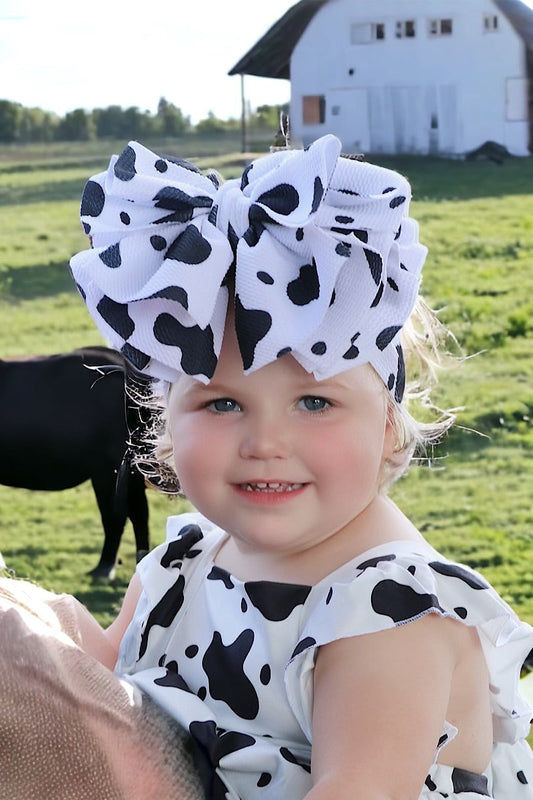 THICK COW SPOTTED BIG TASSEL BABY HEADBAND.F-DLH2343K