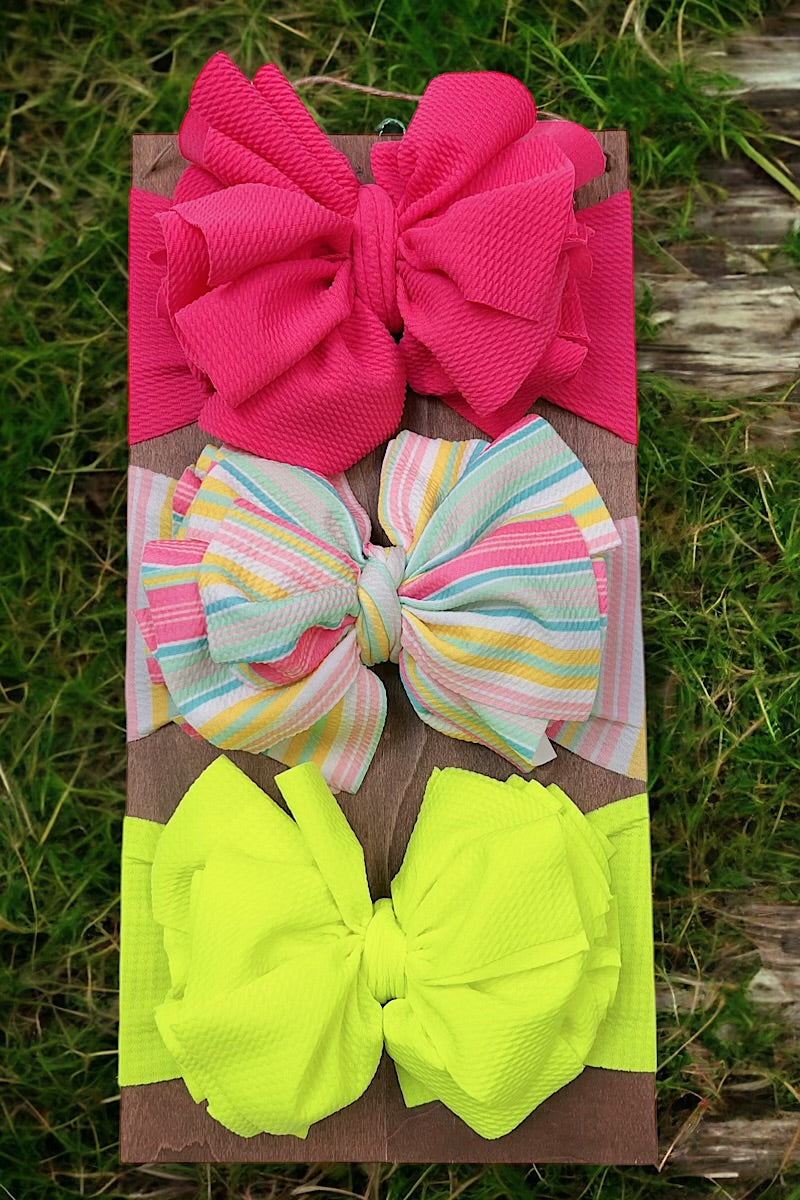 Big tassel printed headbands . HB-2053TEX