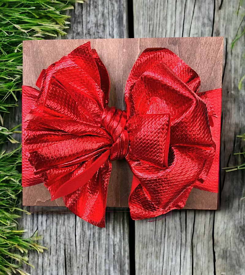 Metallic Big tassel printed headbands. HB30M-5