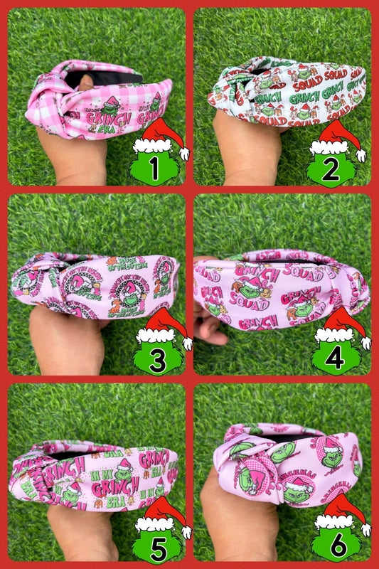 6 Design Grinc* printed headband from toddler to youth.
