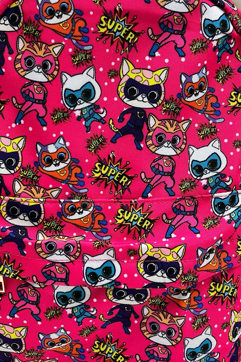 Super Cat printed Medium size backpack. BP-2023I