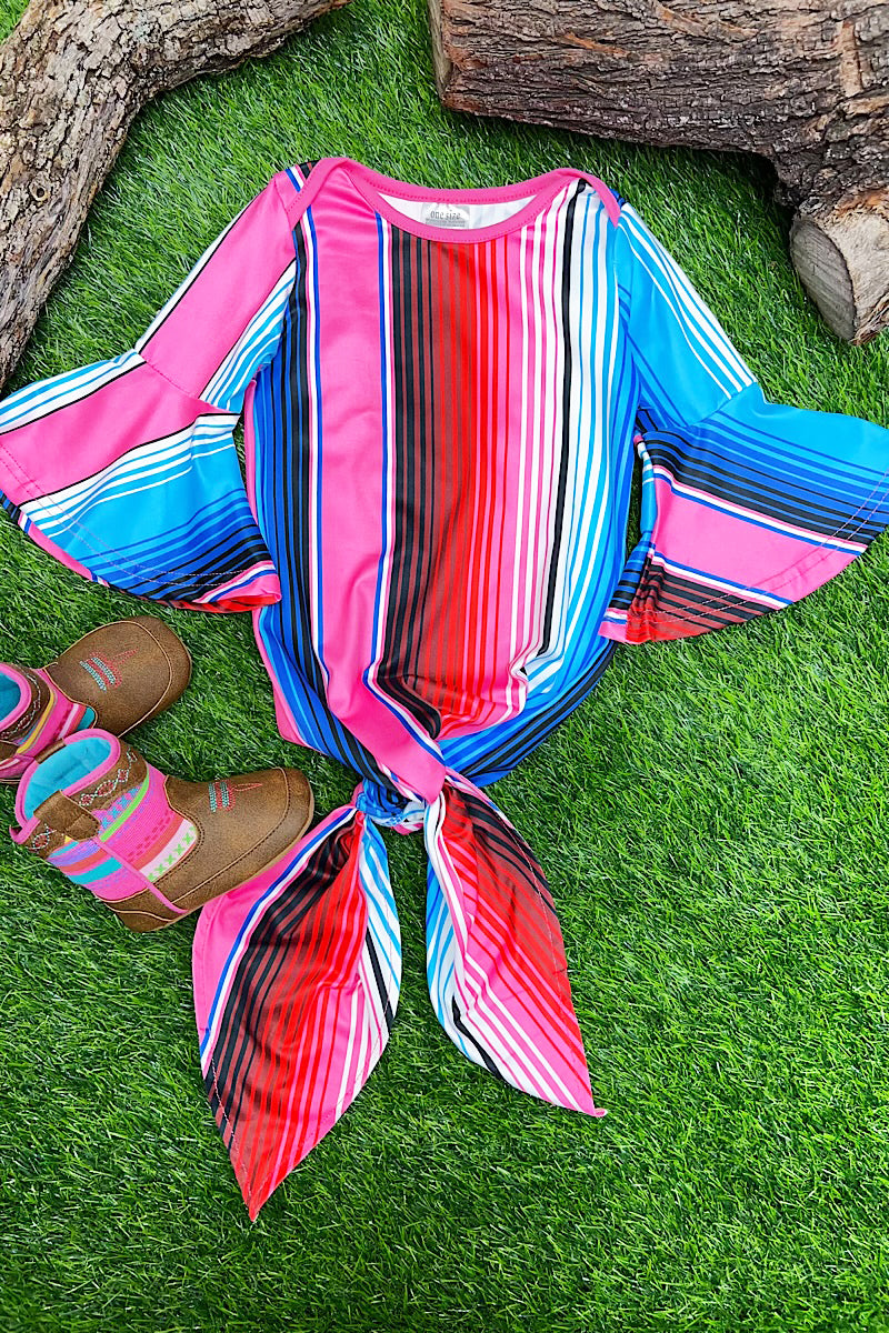 PINK TONE SERAPE PRINTED BABY gown WITH BELL SLEVES. PJG651522034-ONE SIZE