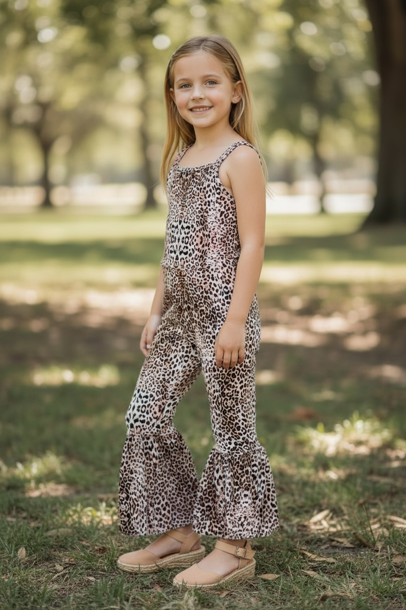 Cheetah printed jumpsuit. (Shirt not included)