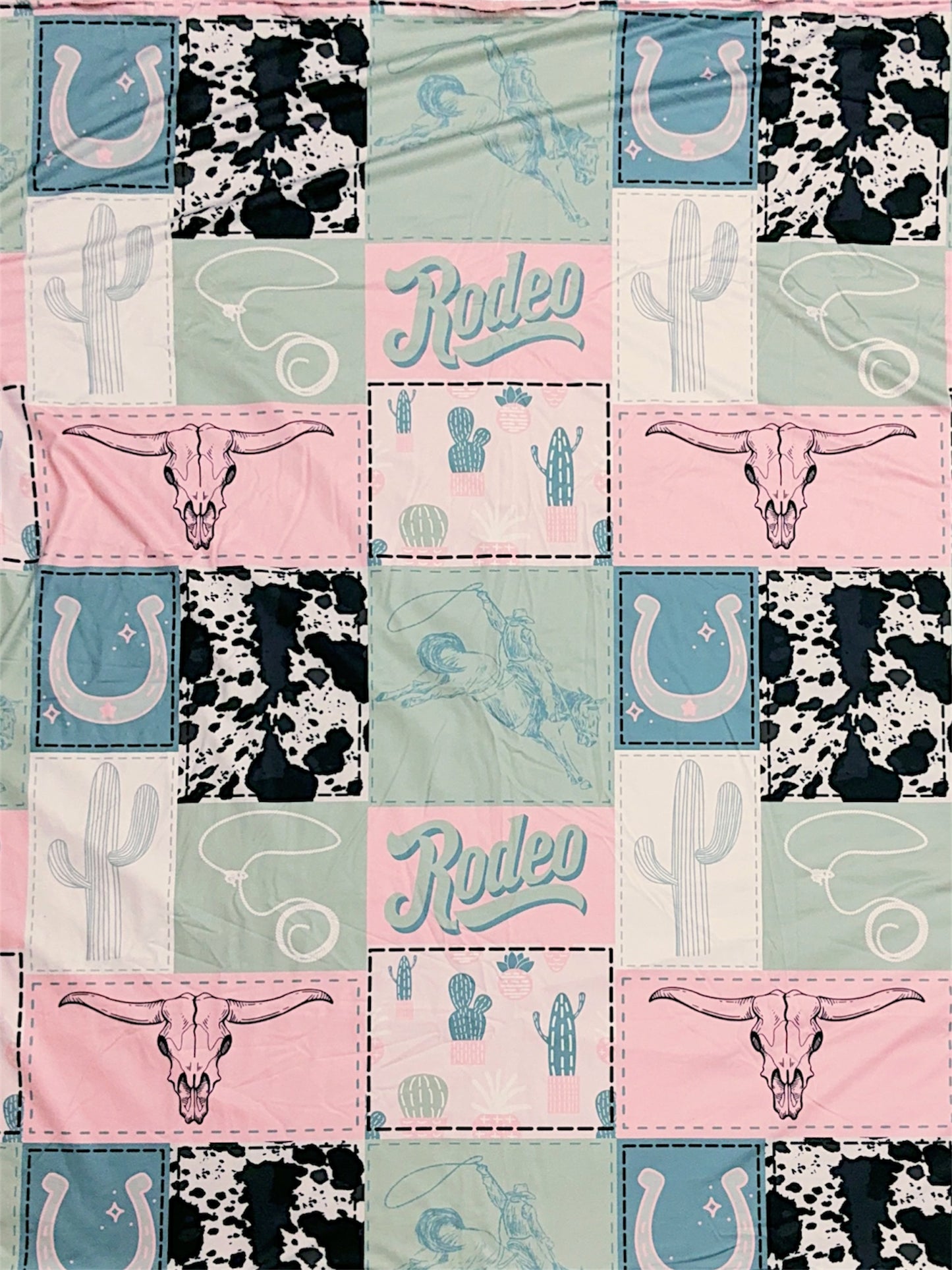 50" x 60" Throw blanket Rodeo western blanket.