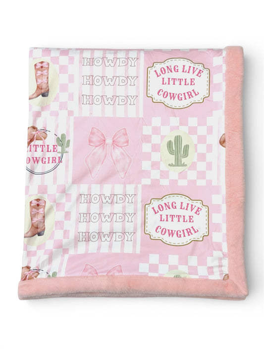 50" x 60" Throw Long live little cowgirl. BL092401-50*60inches