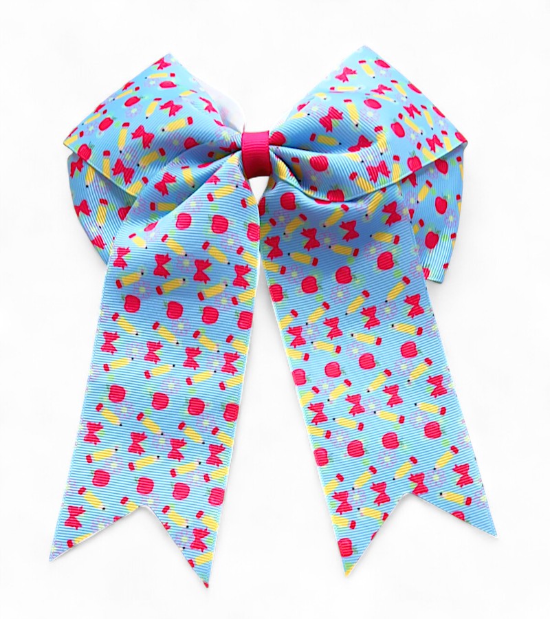 6.5" X 7.5" Fun character printed coquette bows.