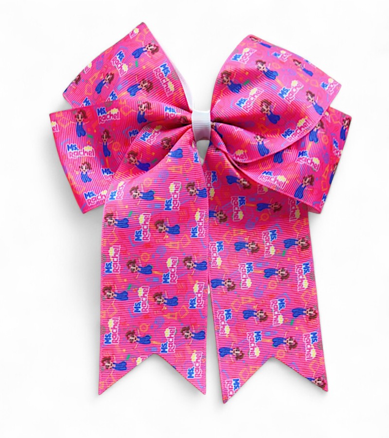 6.5" X 7.5" Fun character printed coquette bows.