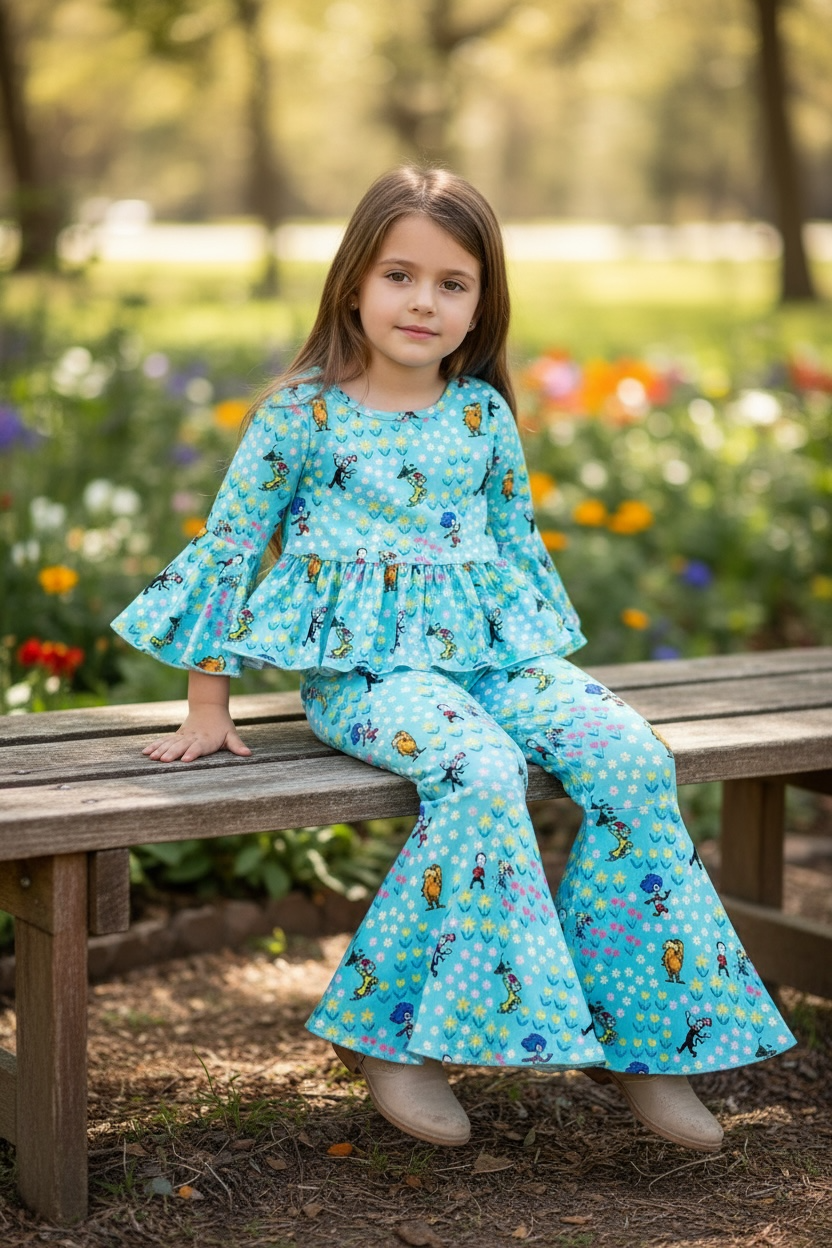 Dr.S character printed girls  2 piece set