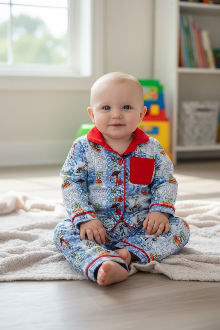 Character printed boys pajamas.