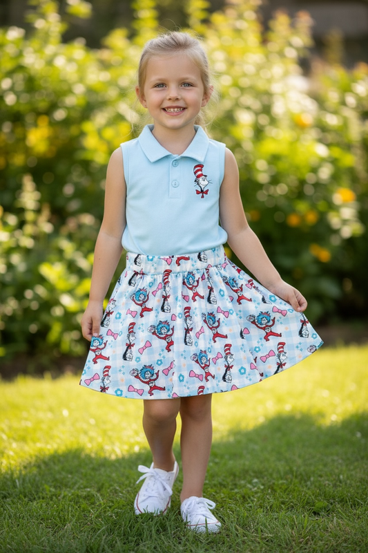Dr. S tank top and multi-printed skort. OFG53496