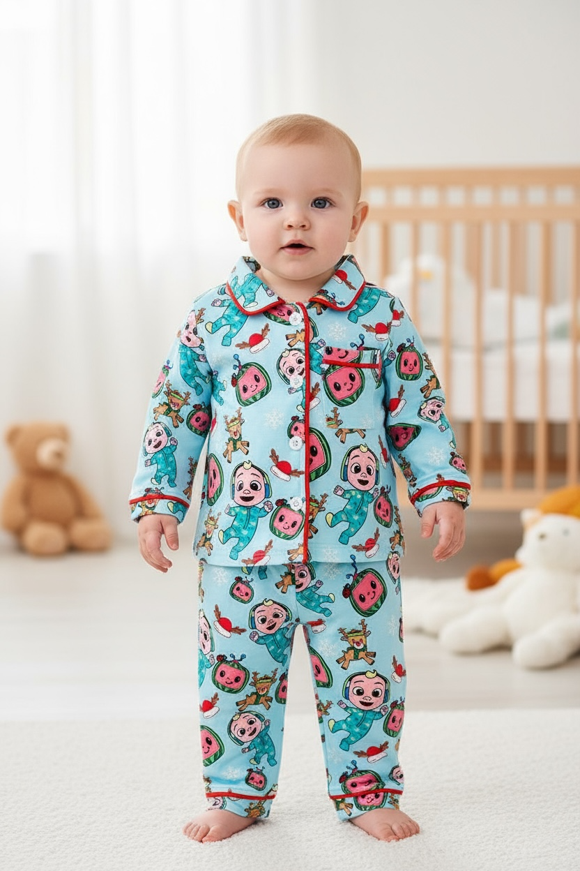 Watermelon head character boys pajamas.