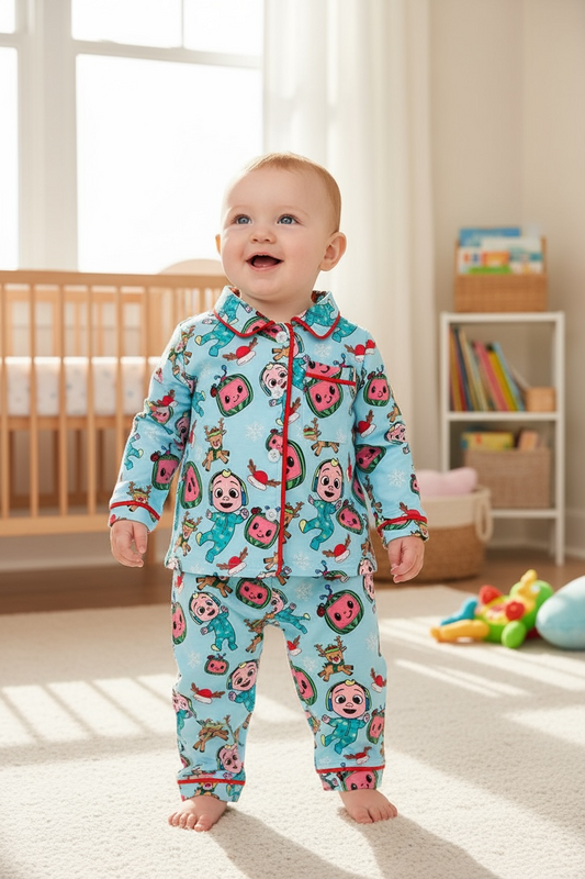 Watermelon head character boys pajamas.