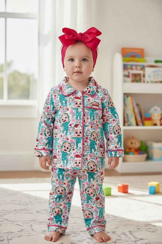 Toddler Character printed pajama set.