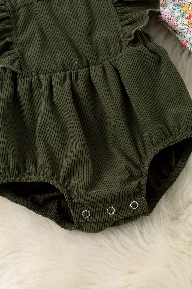 Long sleeve ditsy top and corduroy bodysuit.  RPG61920 SOL