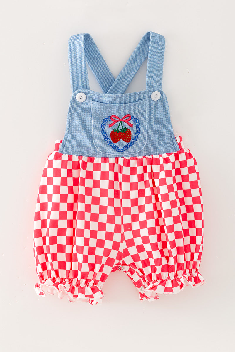 Strawberry printed bubble baby romper. RPG64273 -M-