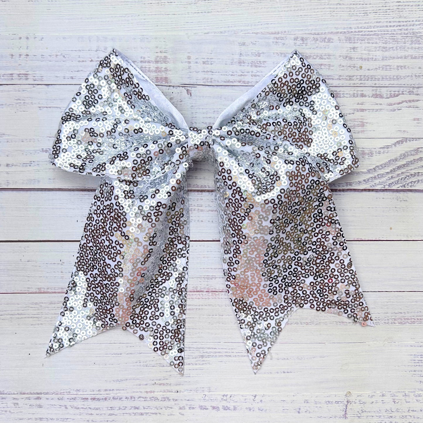 Sequins cheer hair bows w/alligator clip.