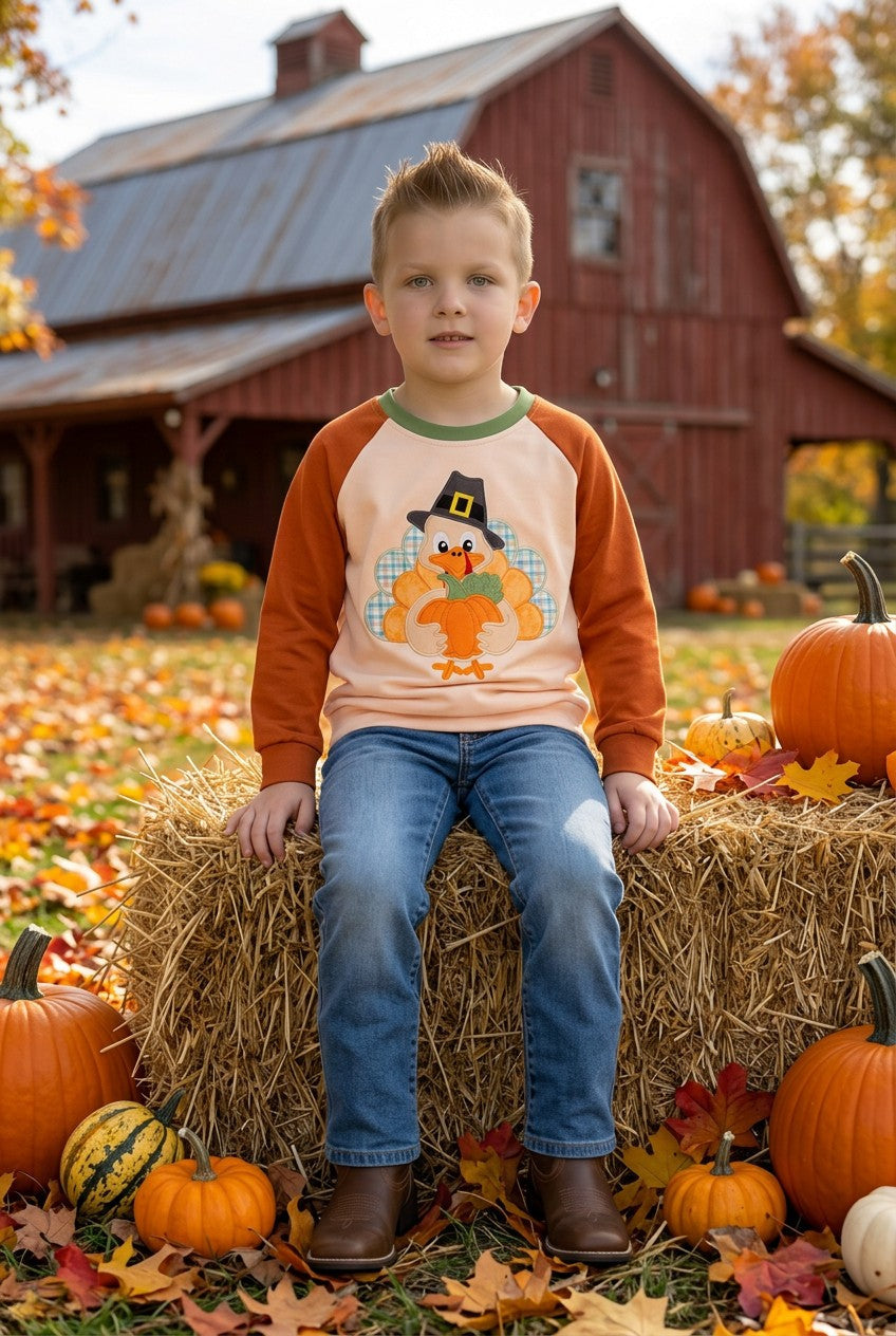 Turkey application boys pullover shirt. TPB60388 M-