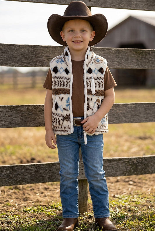 White multi-printed vest. TPG60365 -A-