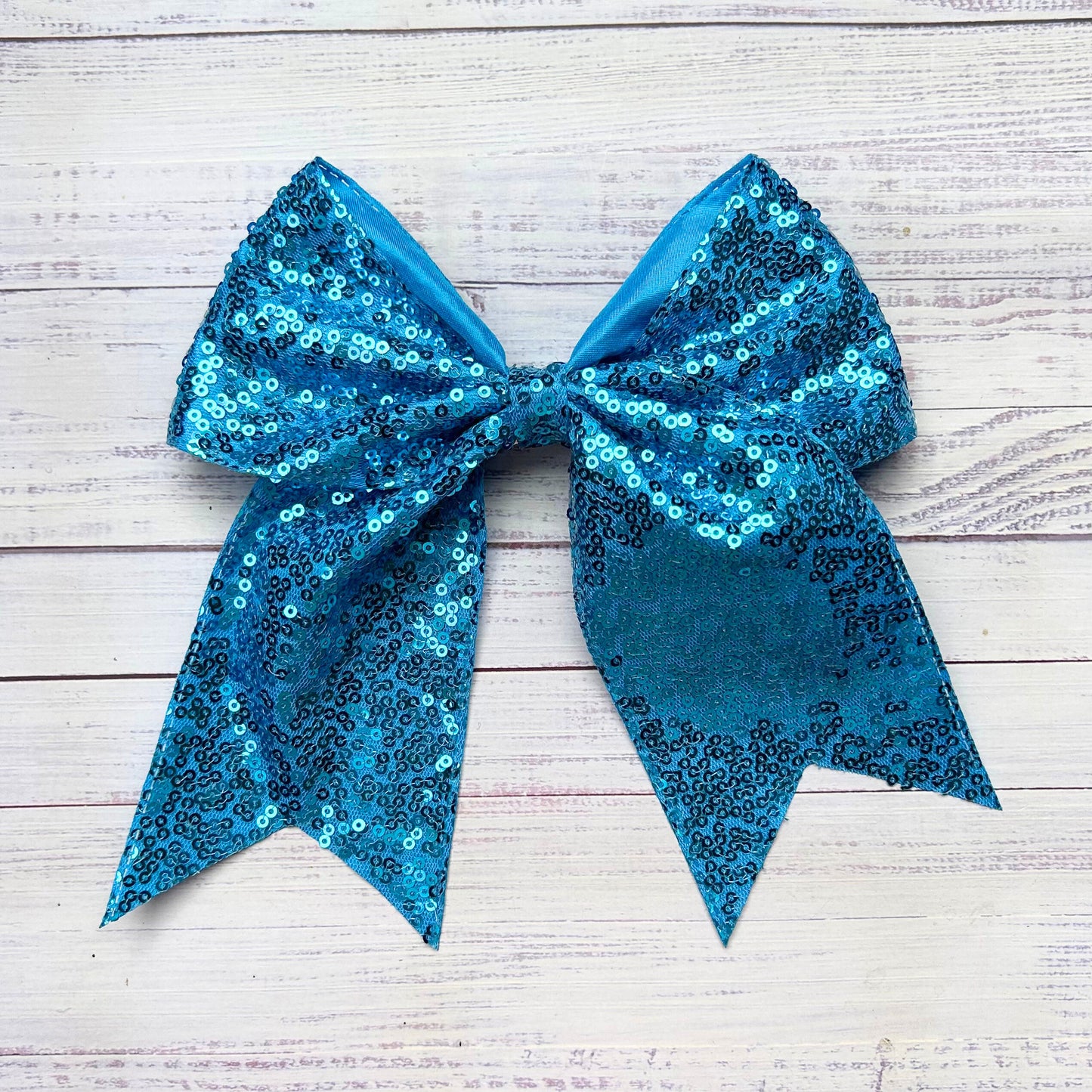 Sequins cheer hair bows w/alligator clip.