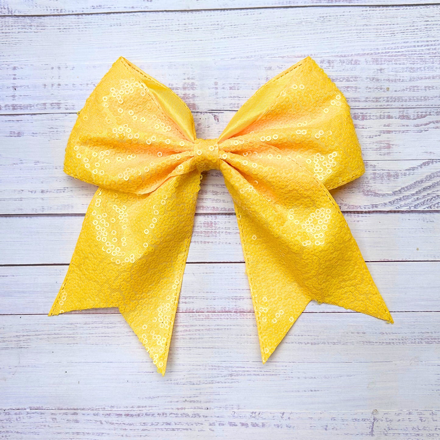 Sequins cheer hair bows w/alligator clip.