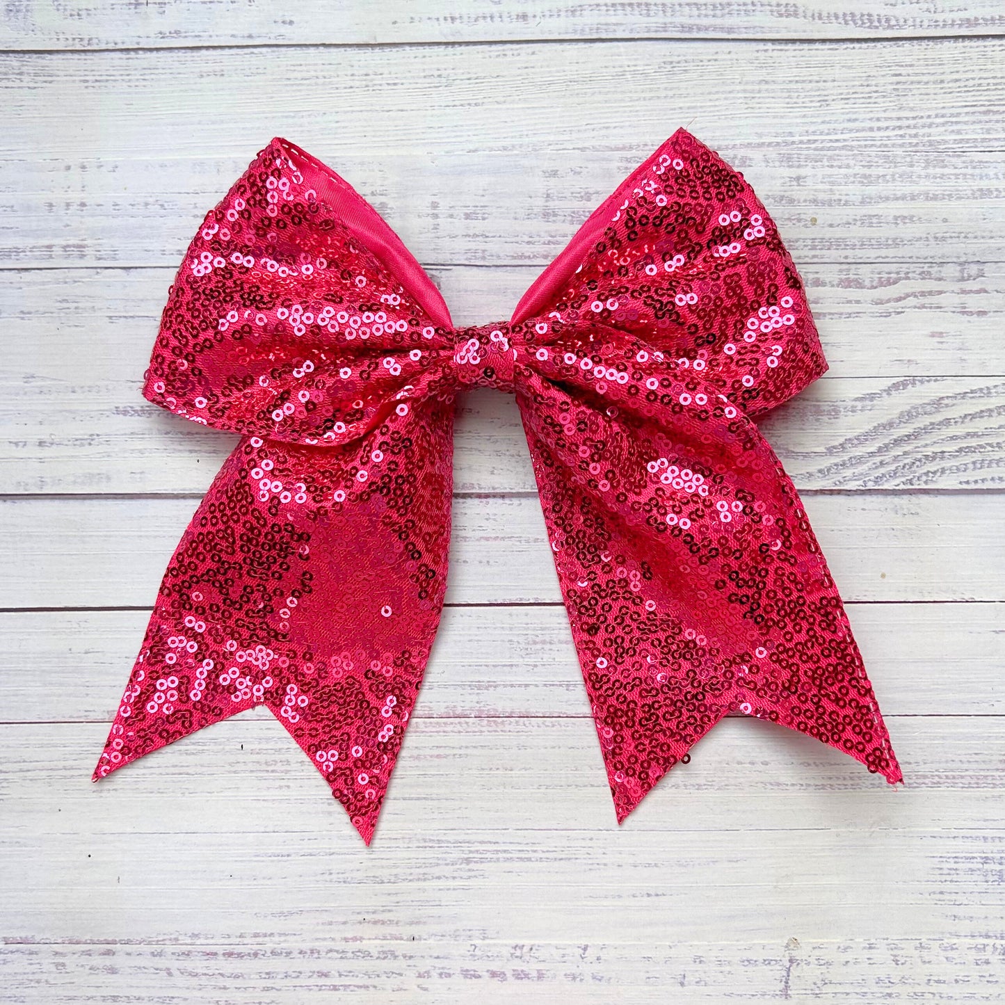 Sequins cheer hair bows w/alligator clip.