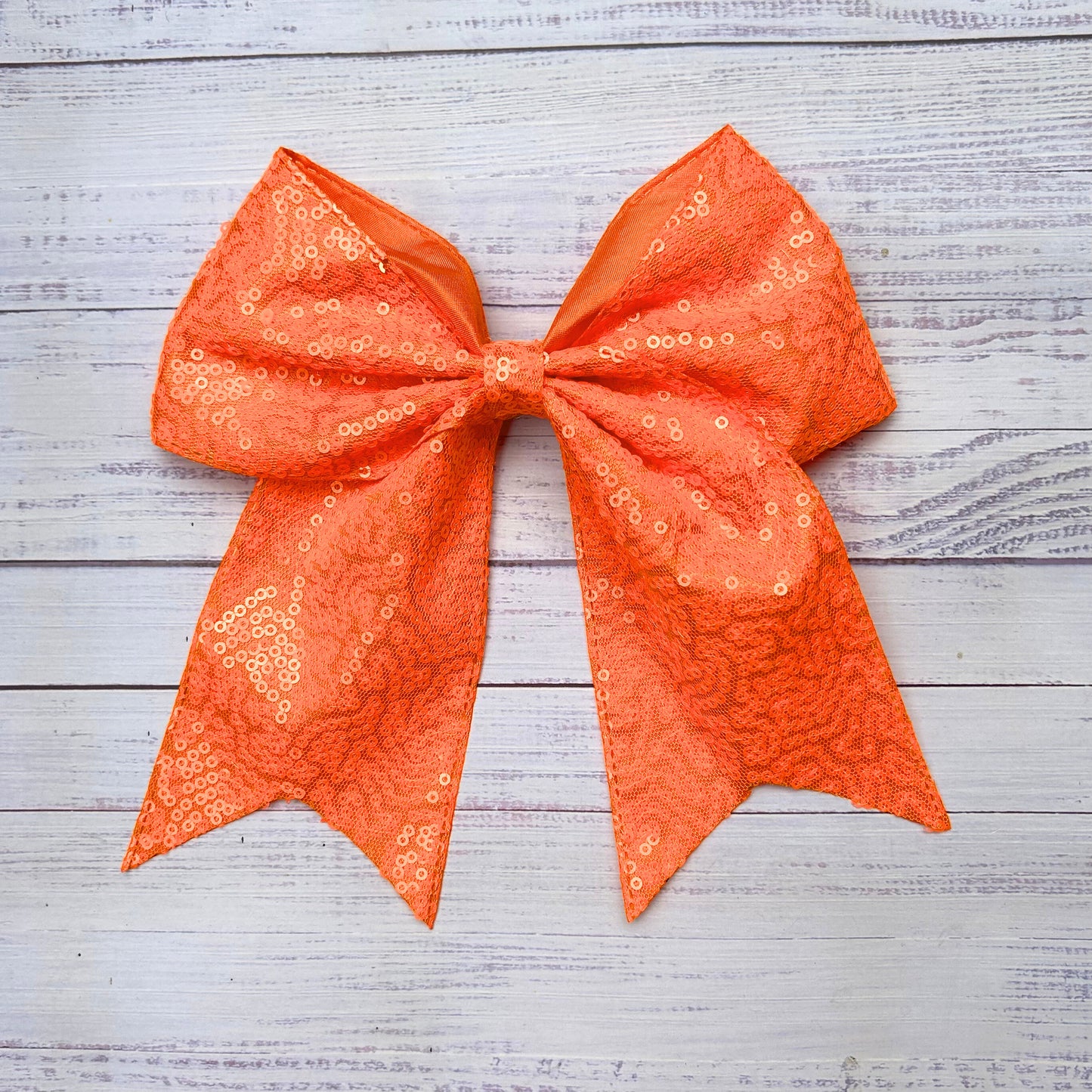 Sequins cheer hair bows w/alligator clip.