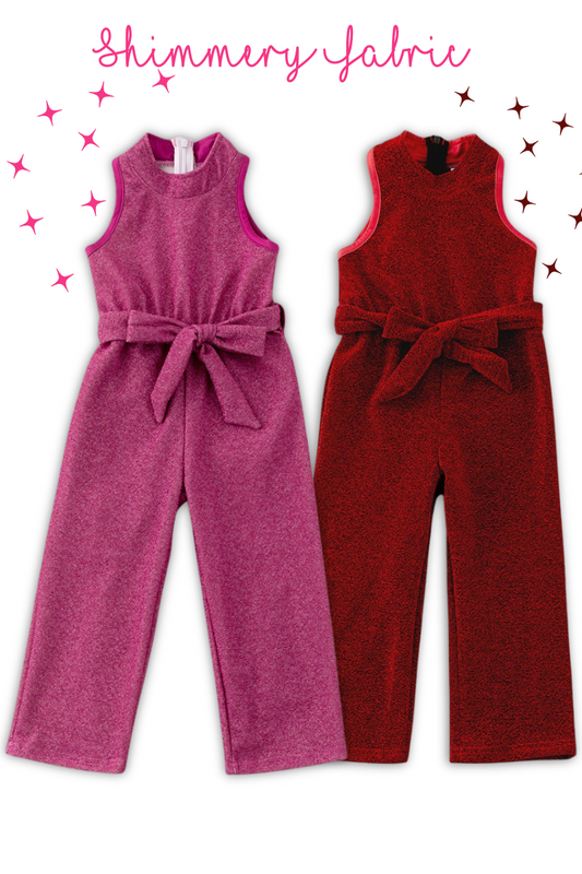 Super cute shimmery jumpsuits, available in 2 colors.